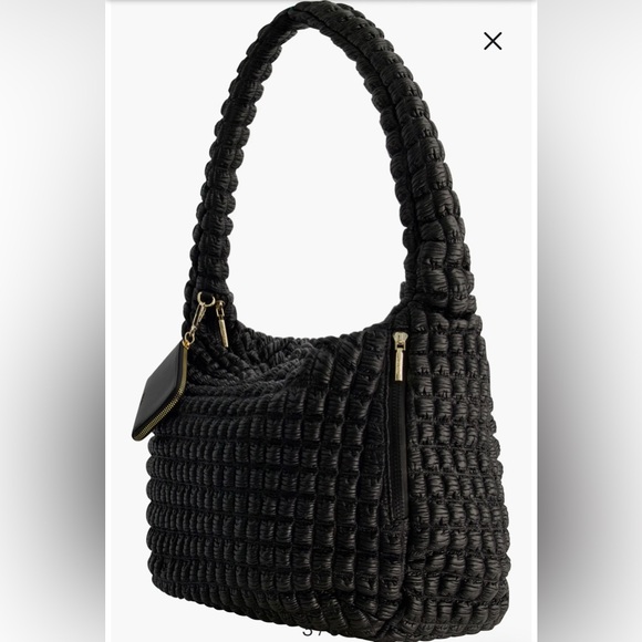 Jason Wu black vegan faux leather large bubble day hobo shoulder bag - Picture 1 of 15